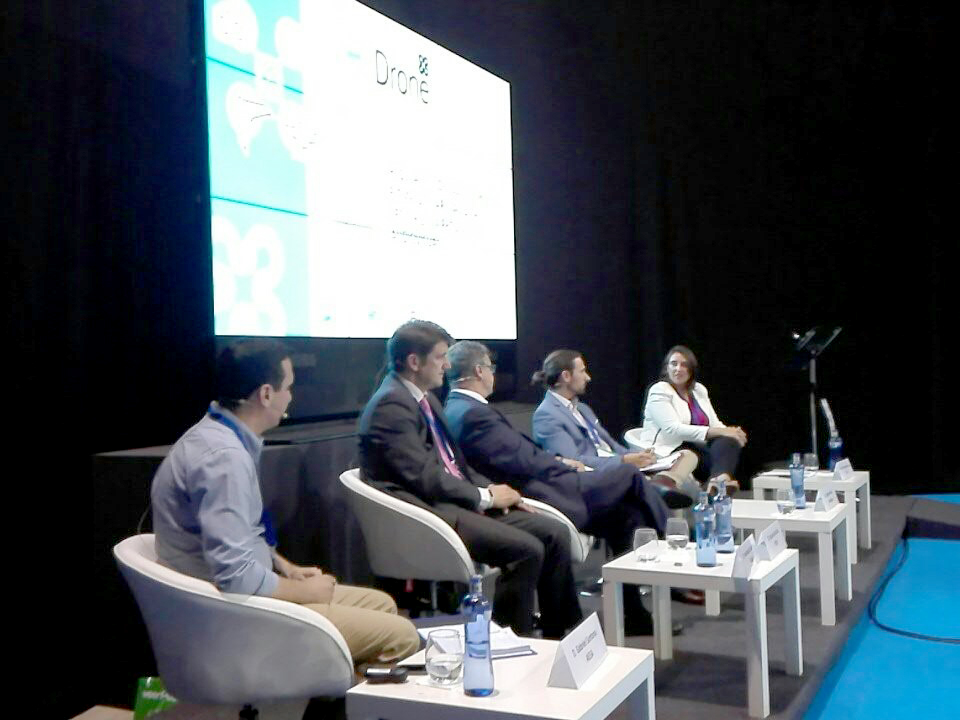 Silvia de los Santos, durante su participación en el salón HiDrone en Málaga