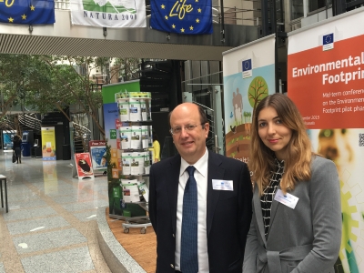 Carlos García y Marta Macías durante la misión tecnológica a Bruselas sobre Economía Circular