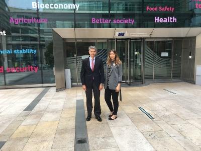David Páez y Marta Macías durante la misión tecnológica a Bruselas sobre Economía Circular