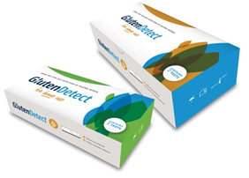 cajas del nuevo kit de detección de gluten en heces y orina GlutenDetect