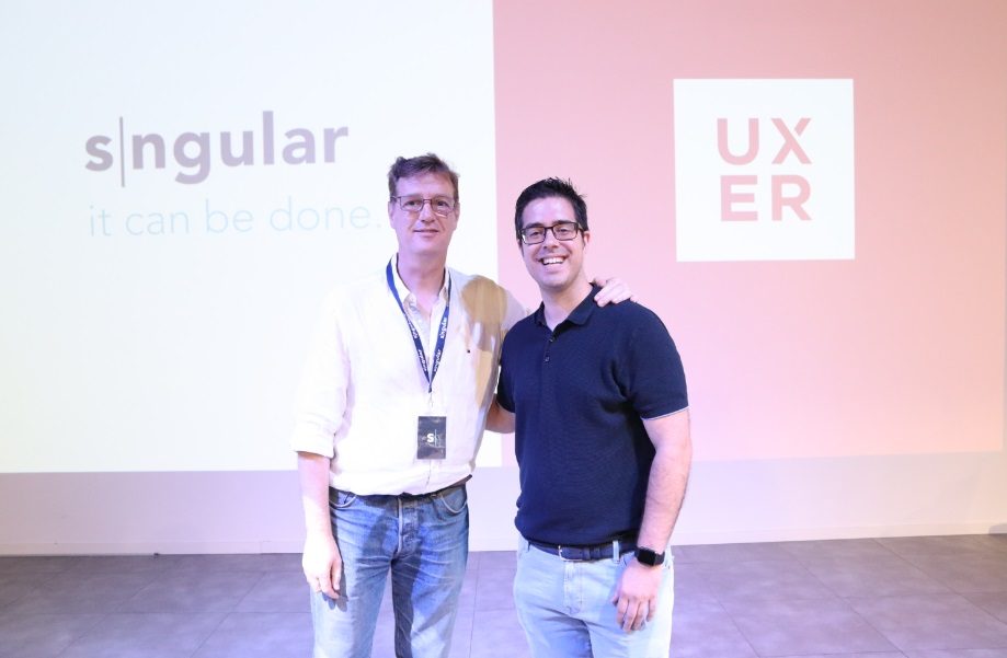 José Luis Vallejo con Javier Larrea