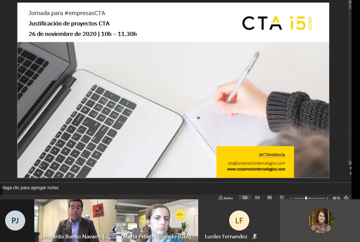 Jornada de justificación de proyectos CTA