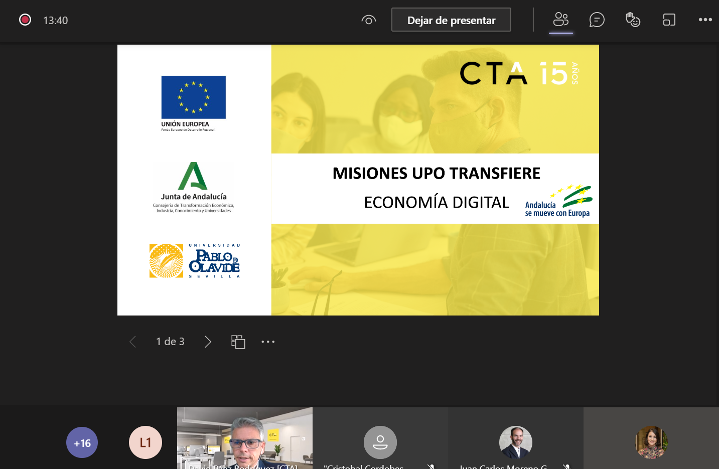 Jornada de transferencia UPO CTA Economía Digital JornadaUPOCTA