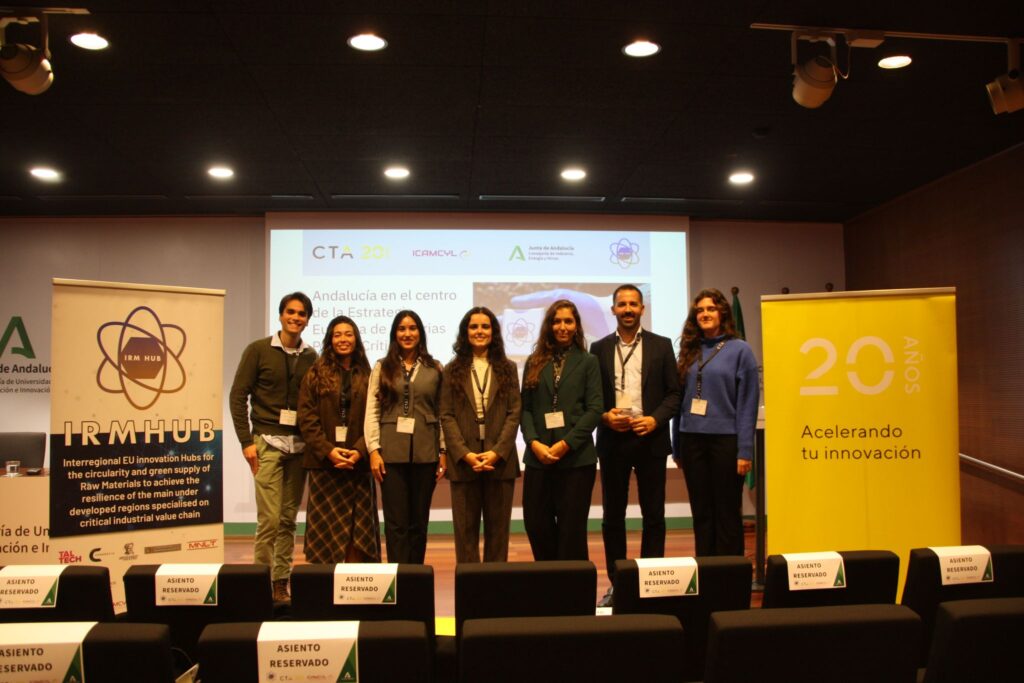 Rafael Castillo y María Alonso, consultores de innovación; Carla del Cerro, responsable de comunicación del proyecto IRMHUB en CTA; y María Cuadrado y José Ignacio Cobos